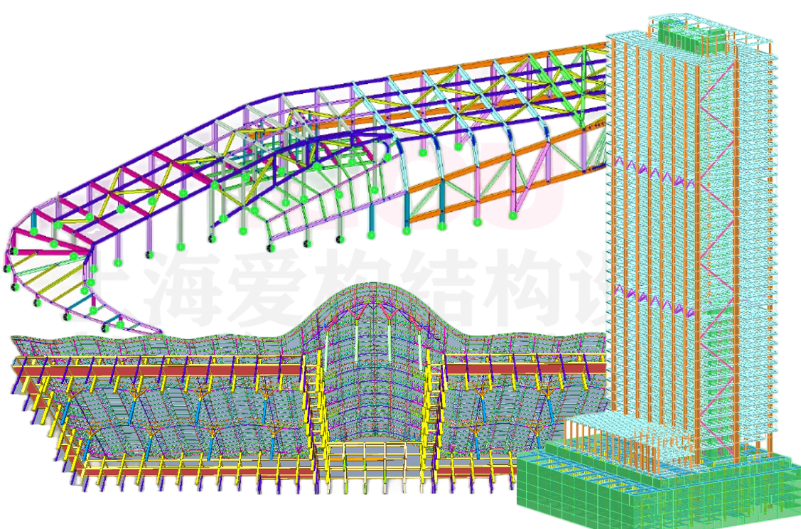 现代化商业综合体外观,多层建筑群,玻璃和石材立面,城市景观背景